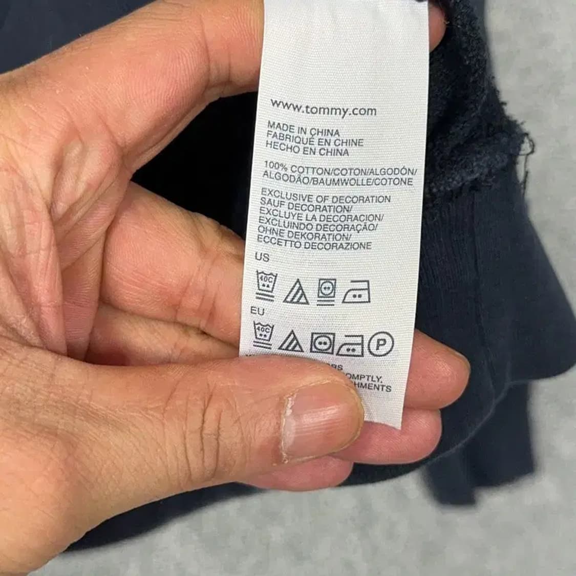 타미힐피거 로고 캐주얼 네이비 맨투맨 M 상품이미지4