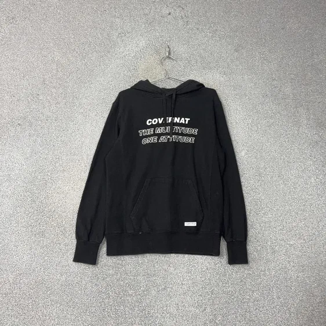 커버낫 프린팅 블랙 후드티 M 상품이미지1