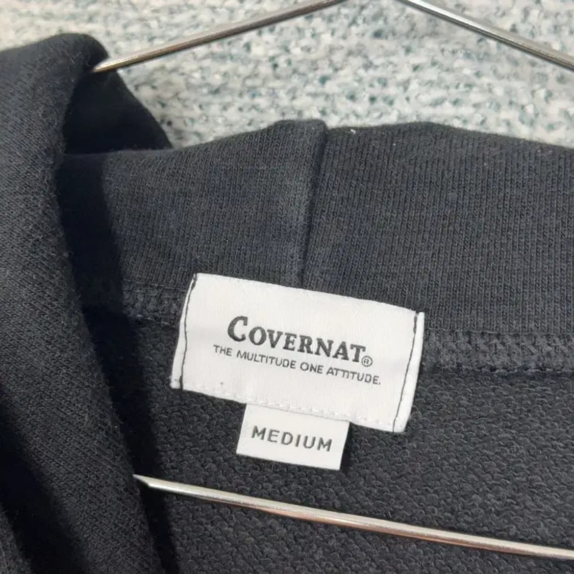 커버낫 프린팅 블랙 후드티 M 상품이미지3