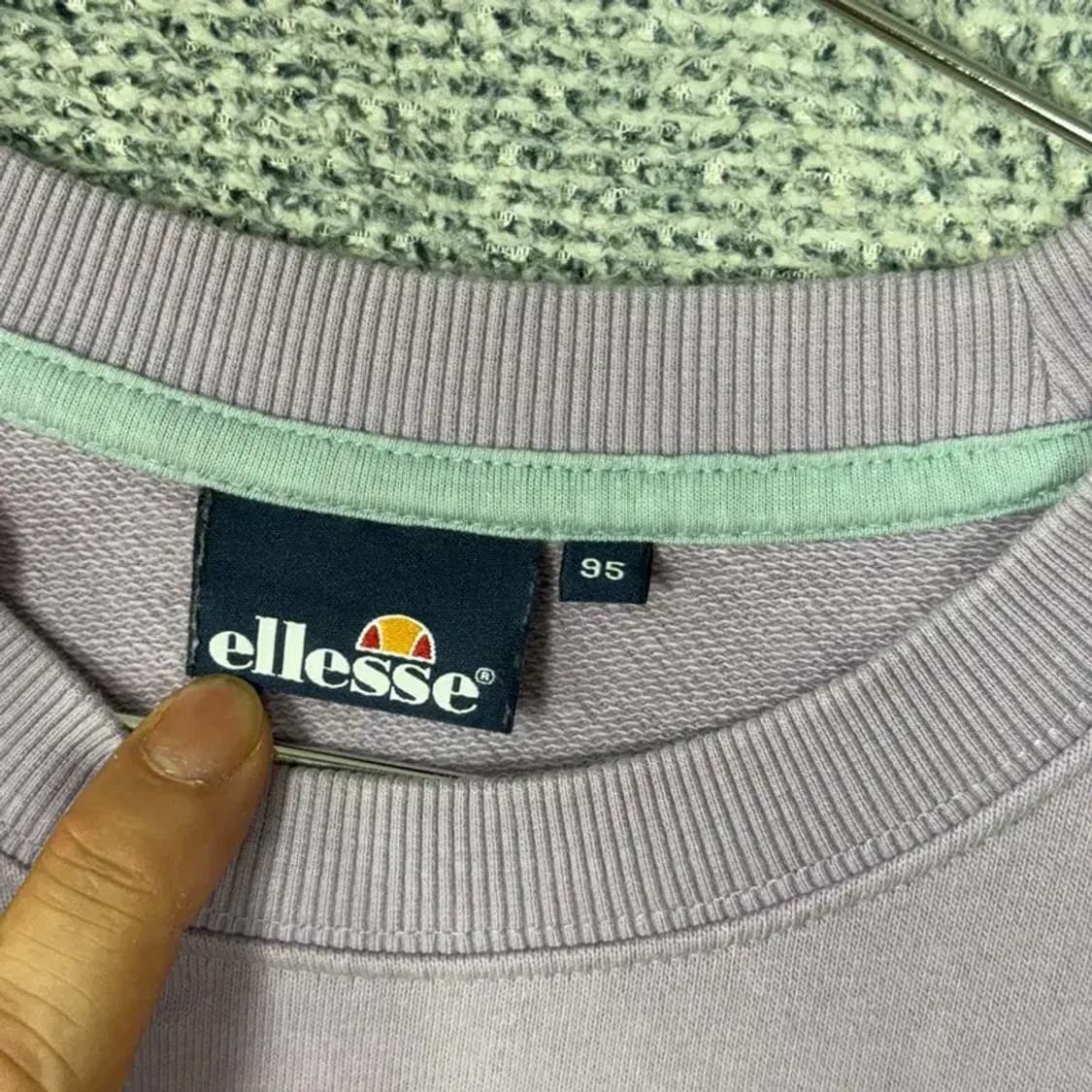 엘레쎄 빈티지 빅로고 퍼플 맨투맨 95 상품이미지3