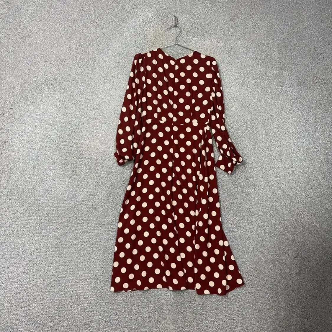 자라 도트 버건디 원피스 XS 상품이미지2