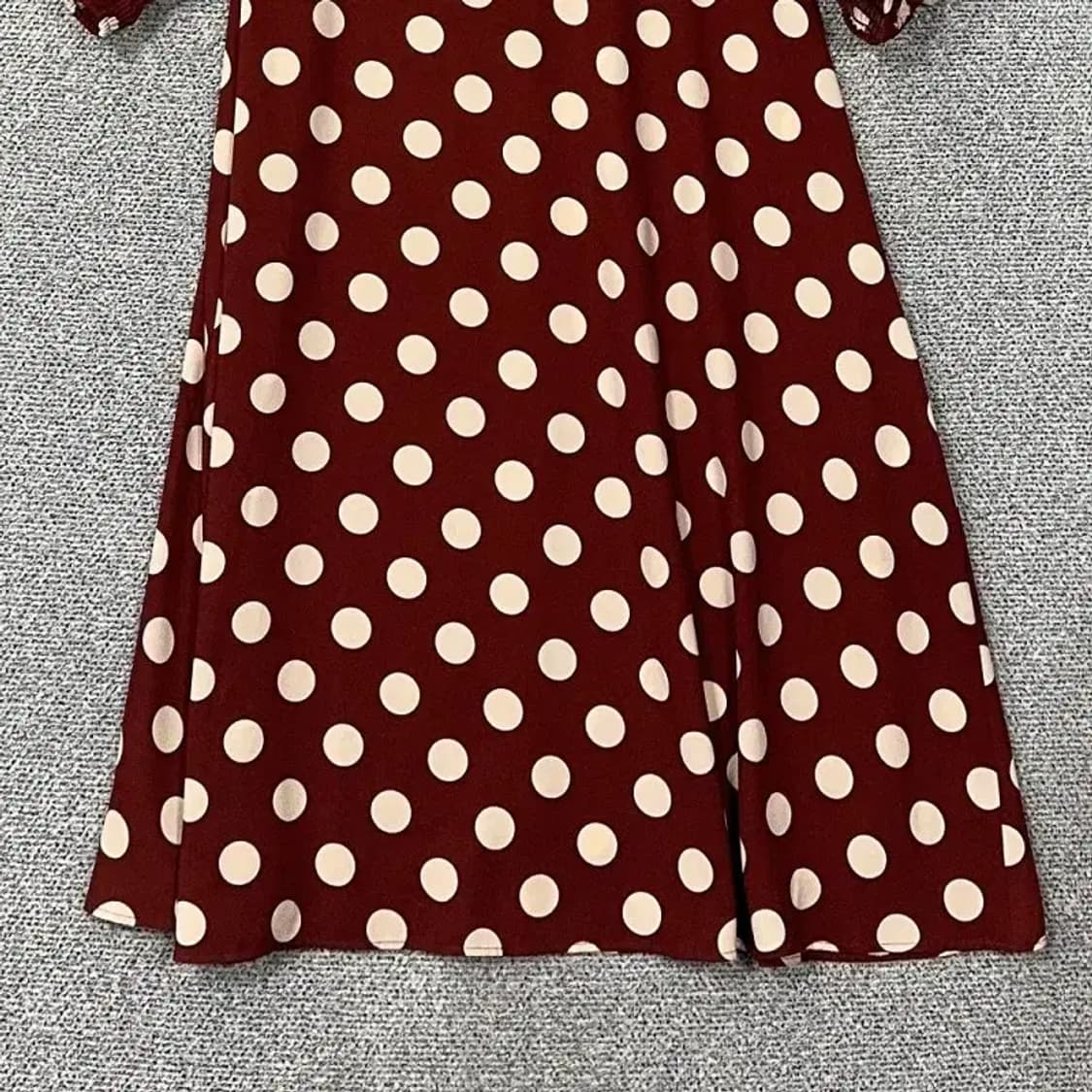 자라 도트 버건디 원피스 XS 상품이미지4