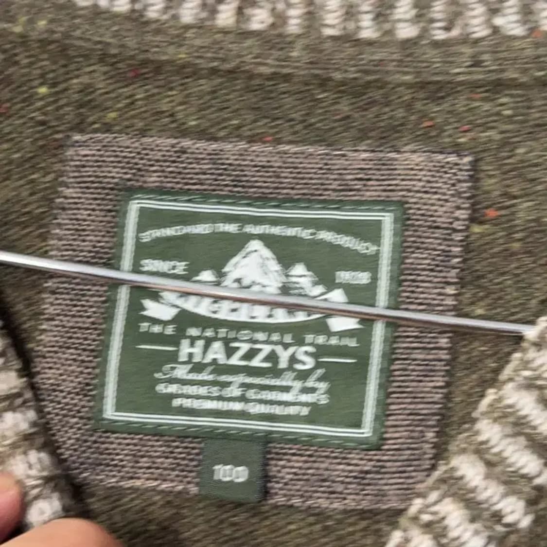 해지스 빅로고 울 프린팅 니트 100 상품이미지3