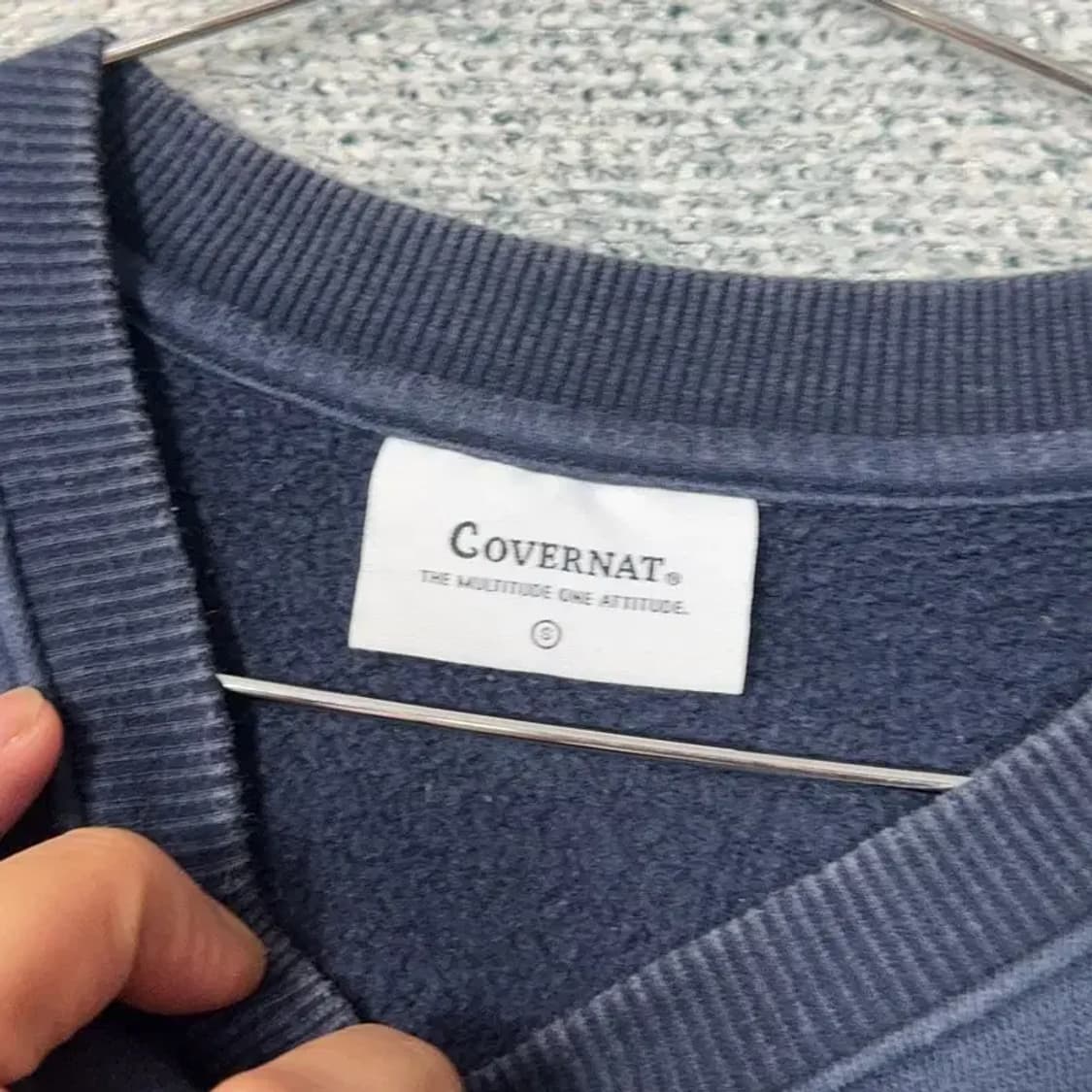 커버낫 로고 네이비 맨투맨 L 상품이미지3