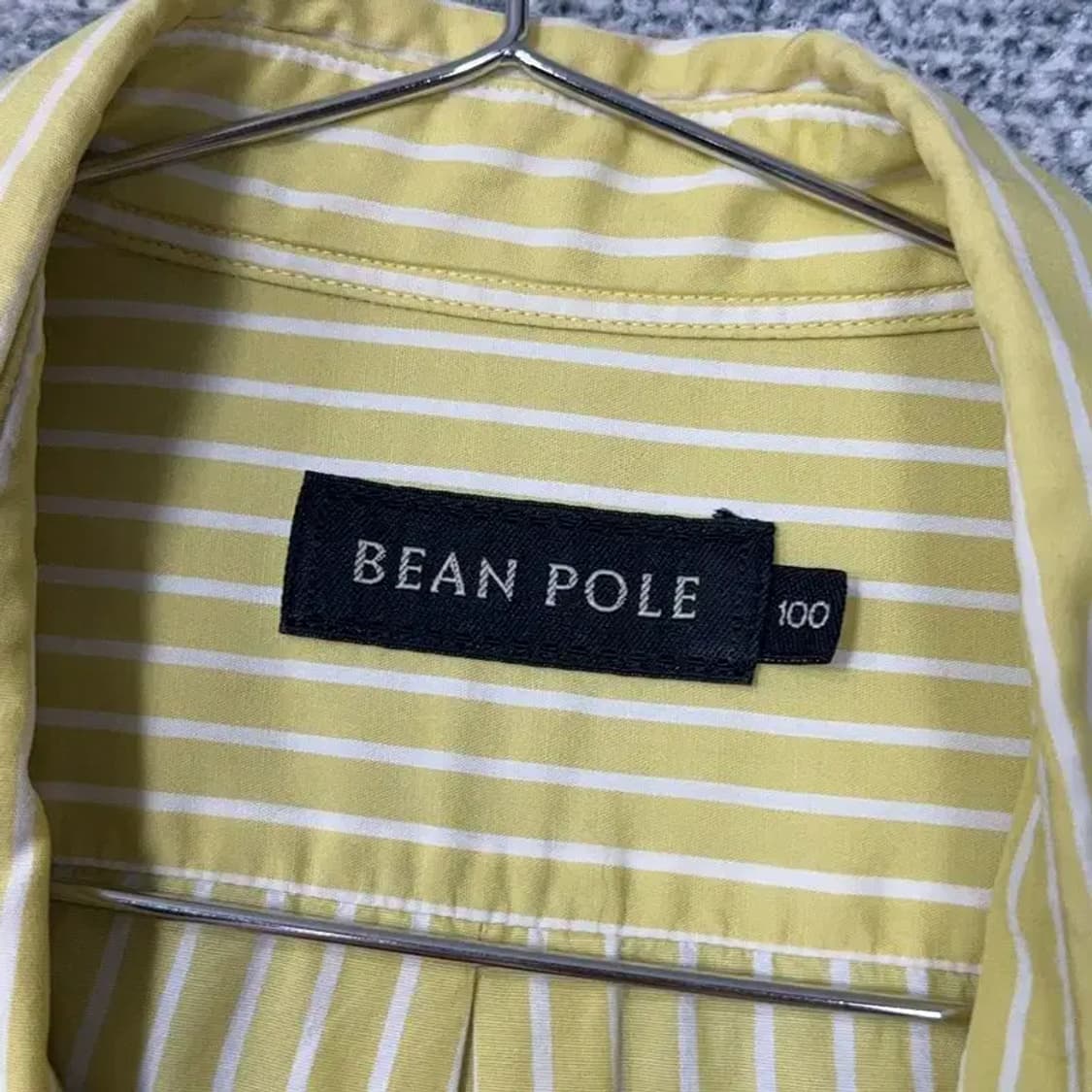 빈폴 스트라이프 옐로우 로고 남성 빈티지 셔츠 95 상품이미지3