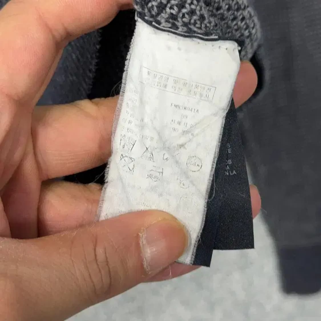 타미힐피거 그레이 로고 배색 캐주얼 코튼 니트 S 상품이미지4