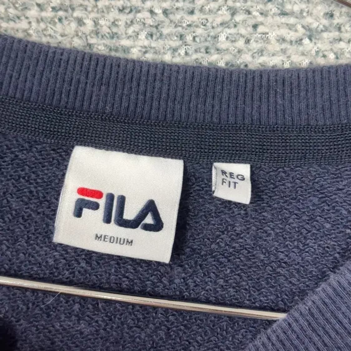 휠라 프린팅 로고 네이비 맨투맨 M 상품이미지3