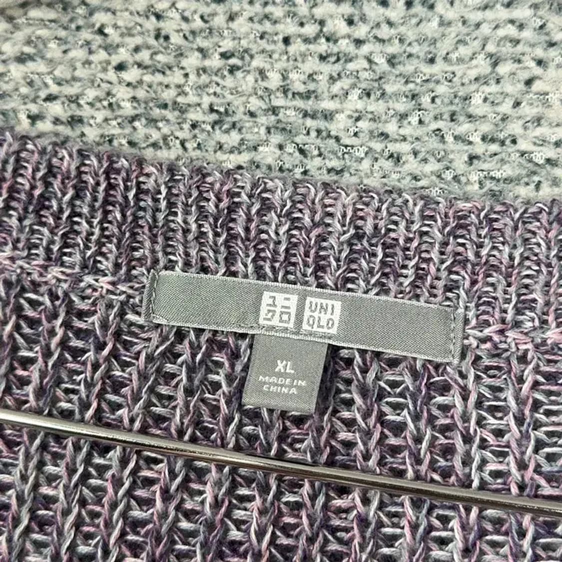 유니클로 여성 캐주얼  퍼플 니트 XL 상품이미지5