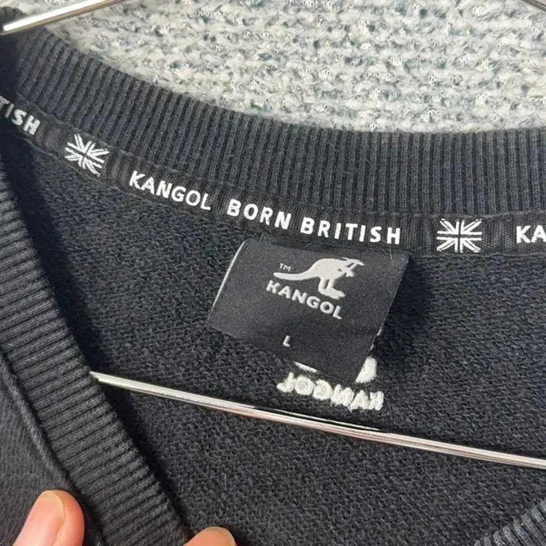 캉골 로고 캐주얼 블랙 맨투맨 L 상품이미지3