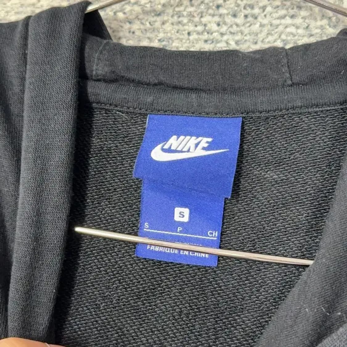 나이키 박스 프린팅 여성 블랙 크롭 후드티 S 상품이미지3