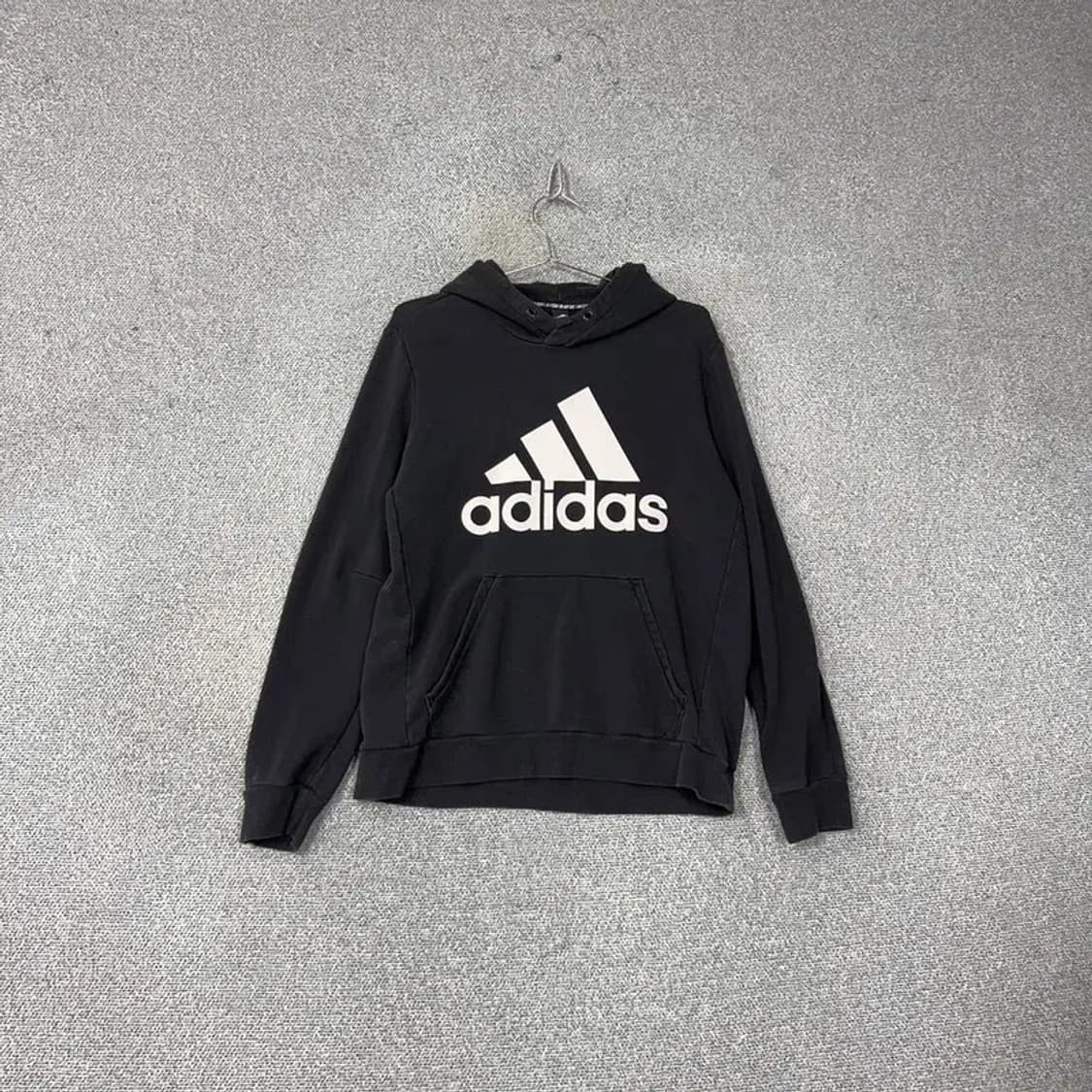 아디다스 오리지날 빅로고 프린팅 블랙 후드티 XL 상품이미지1