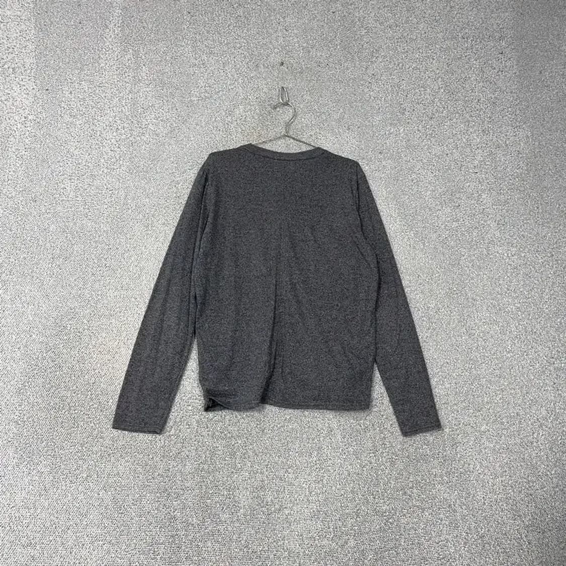 타미힐피거 그레이 배색 로고 루즈핏 헨리넥 긴팔티 XL 상품이미지2