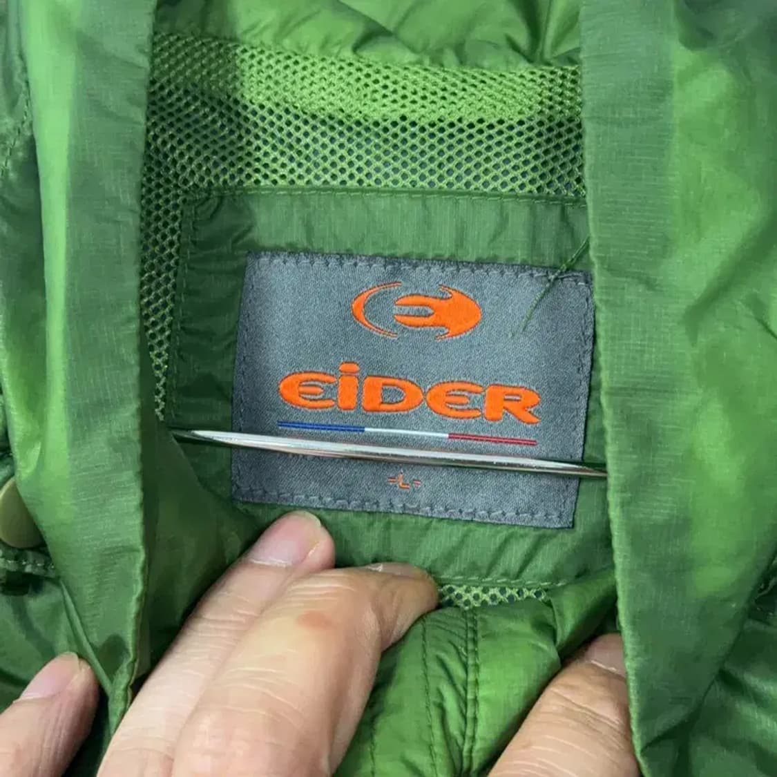 아이더 남성 로고 그린 투톤 기능성 운동 등산 바람막이 100 상품이미지4