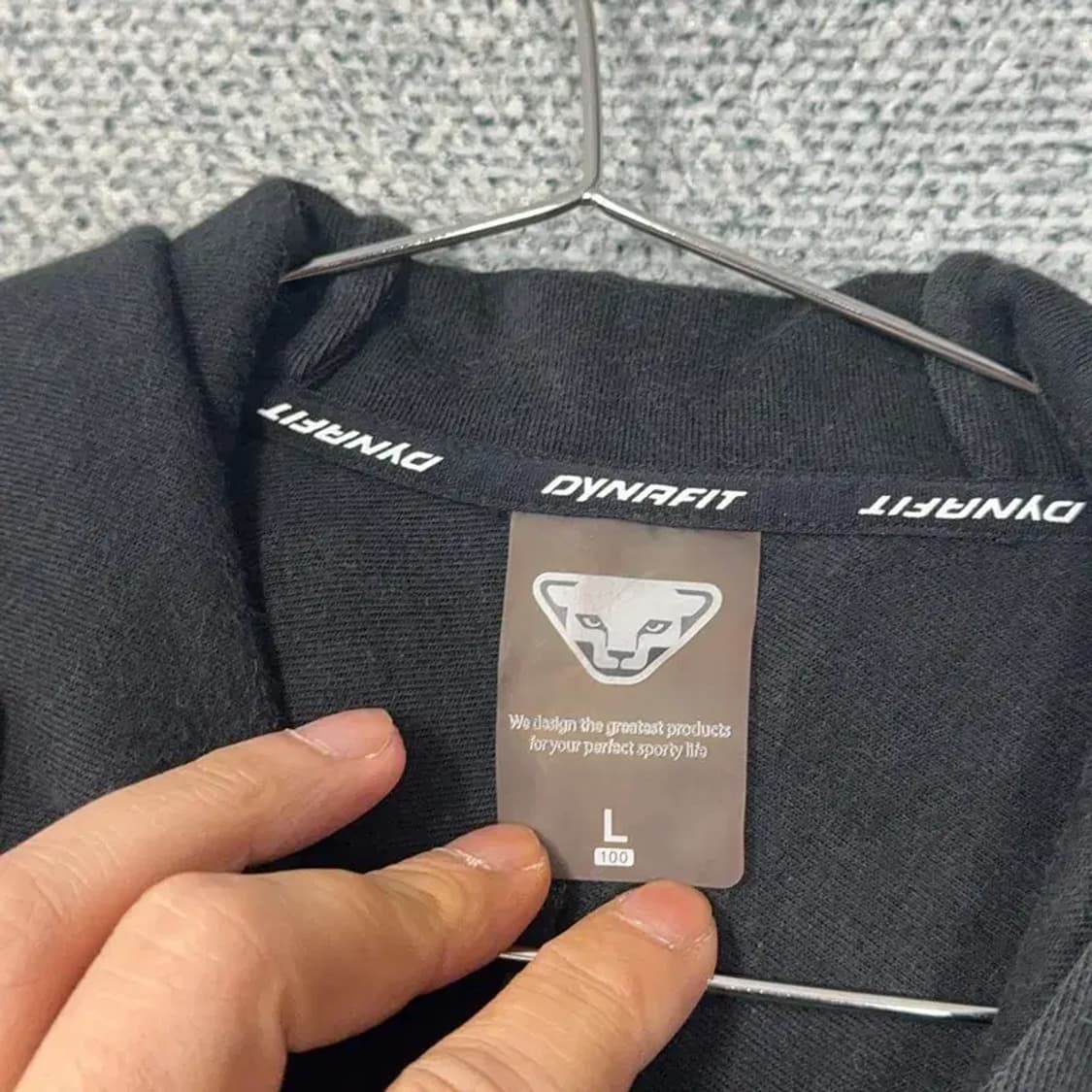 다이나핏 로고 블랙 후드집업 L 상품이미지3