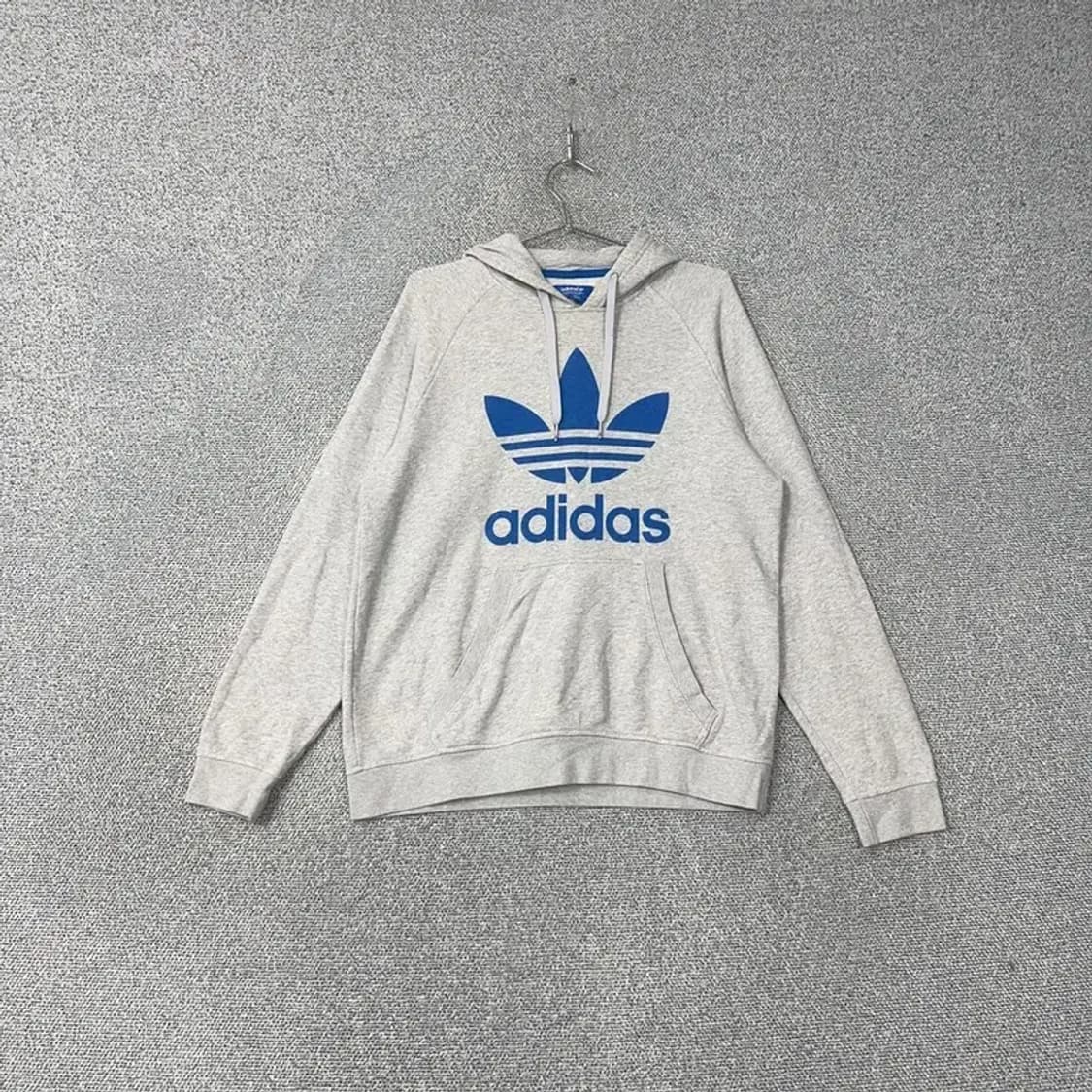 아디다스 빅로고 프린팅 그레이 후드티 L 상품이미지1