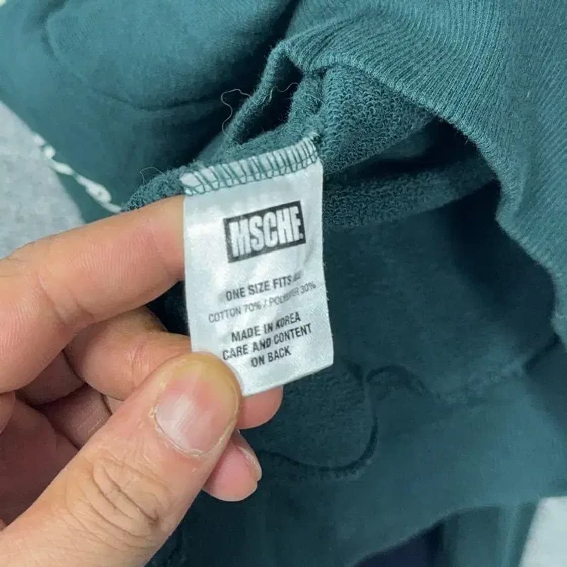 미스치프 로고 그린 후드티 FREE 상품이미지4