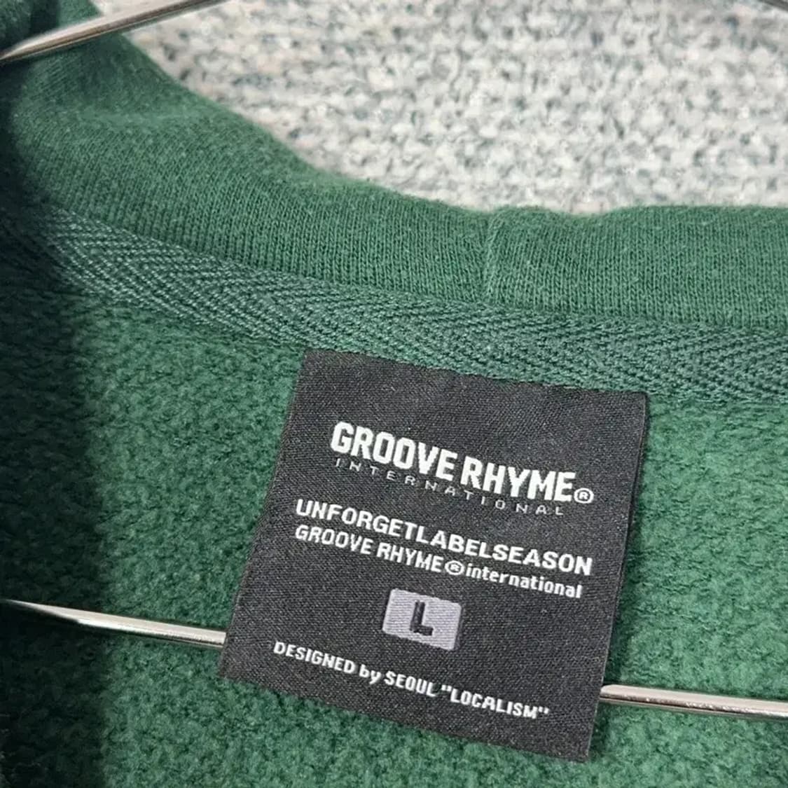 그루브라임 그린 로고 후드티 L 상품이미지3