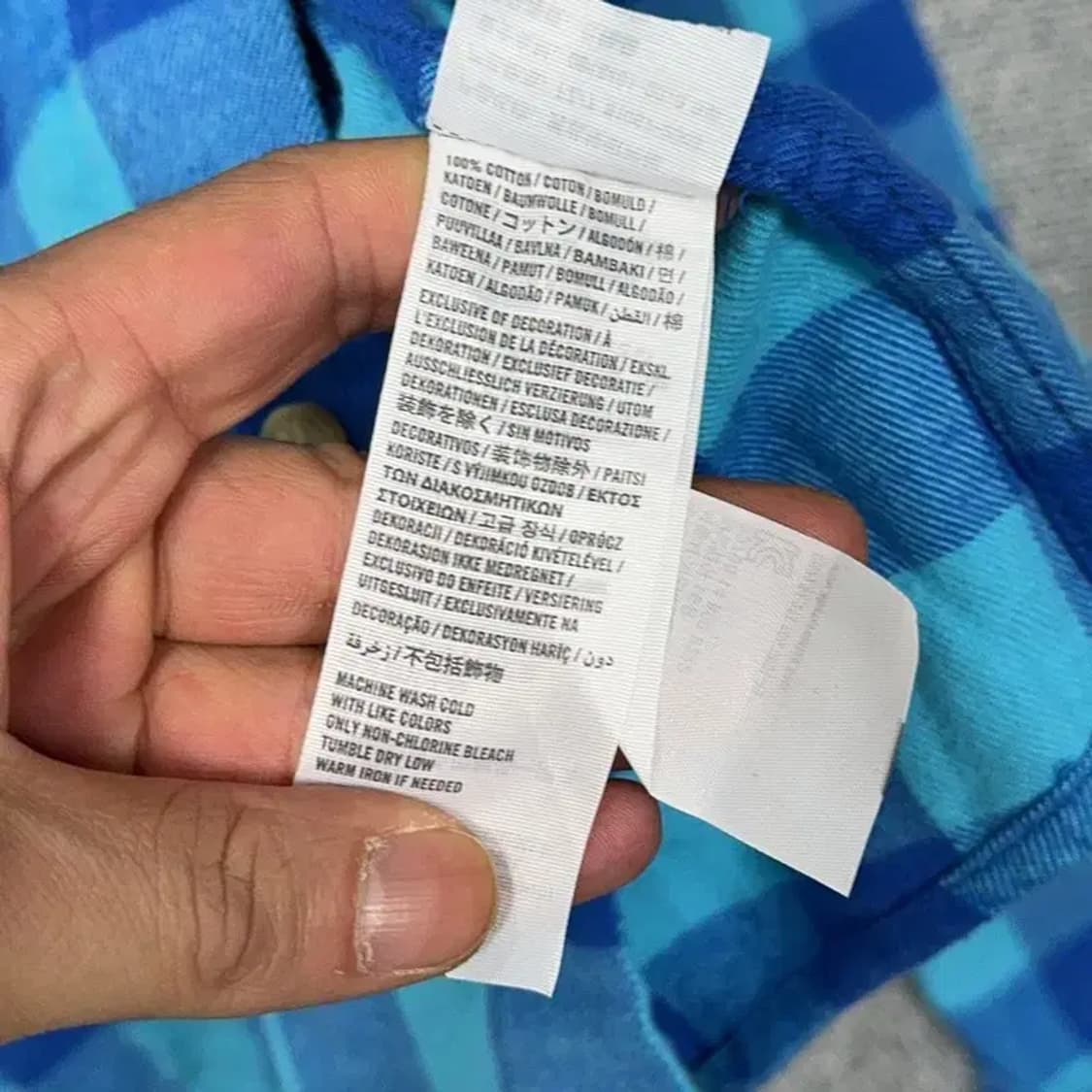 홀리스터 캐주얼 블루 체크 셔츠 L 상품이미지5