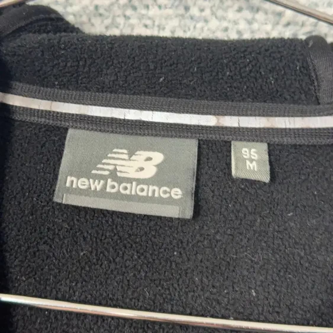 뉴발란스 그레이 반집업 로고 기능성 후드티 M 상품이미지3