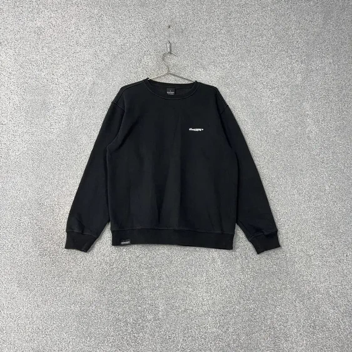 그루브라임 백프린팅 로고 블랙 맨투맨 L 상품이미지1