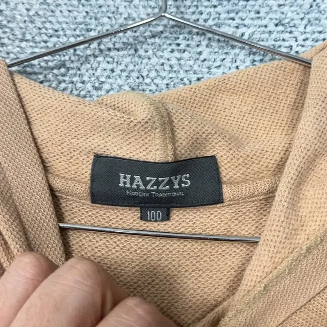 해지스 로고 베이지 후드티 100 상품이미지3