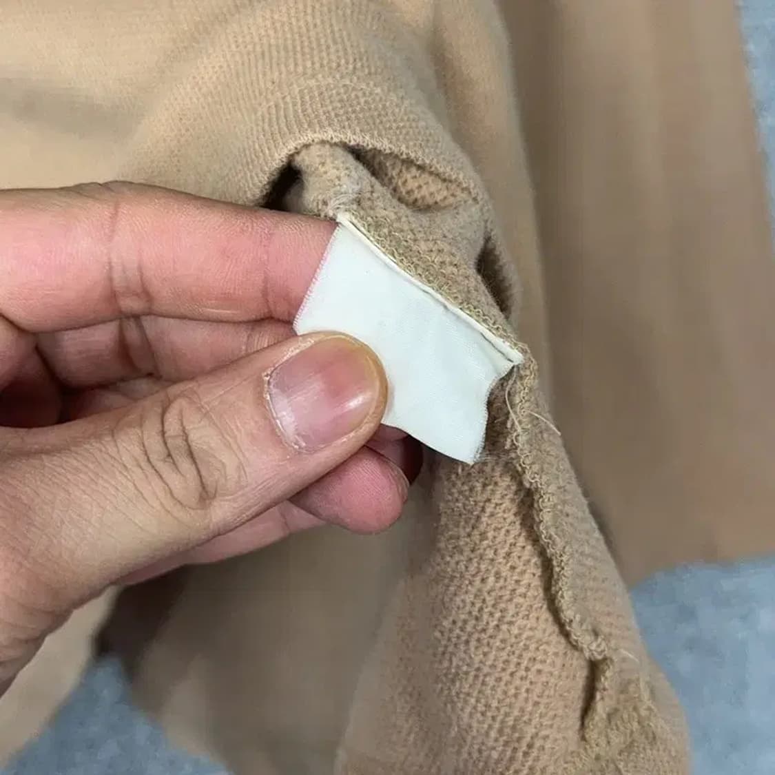 해지스 로고 베이지 후드티 100 상품이미지4