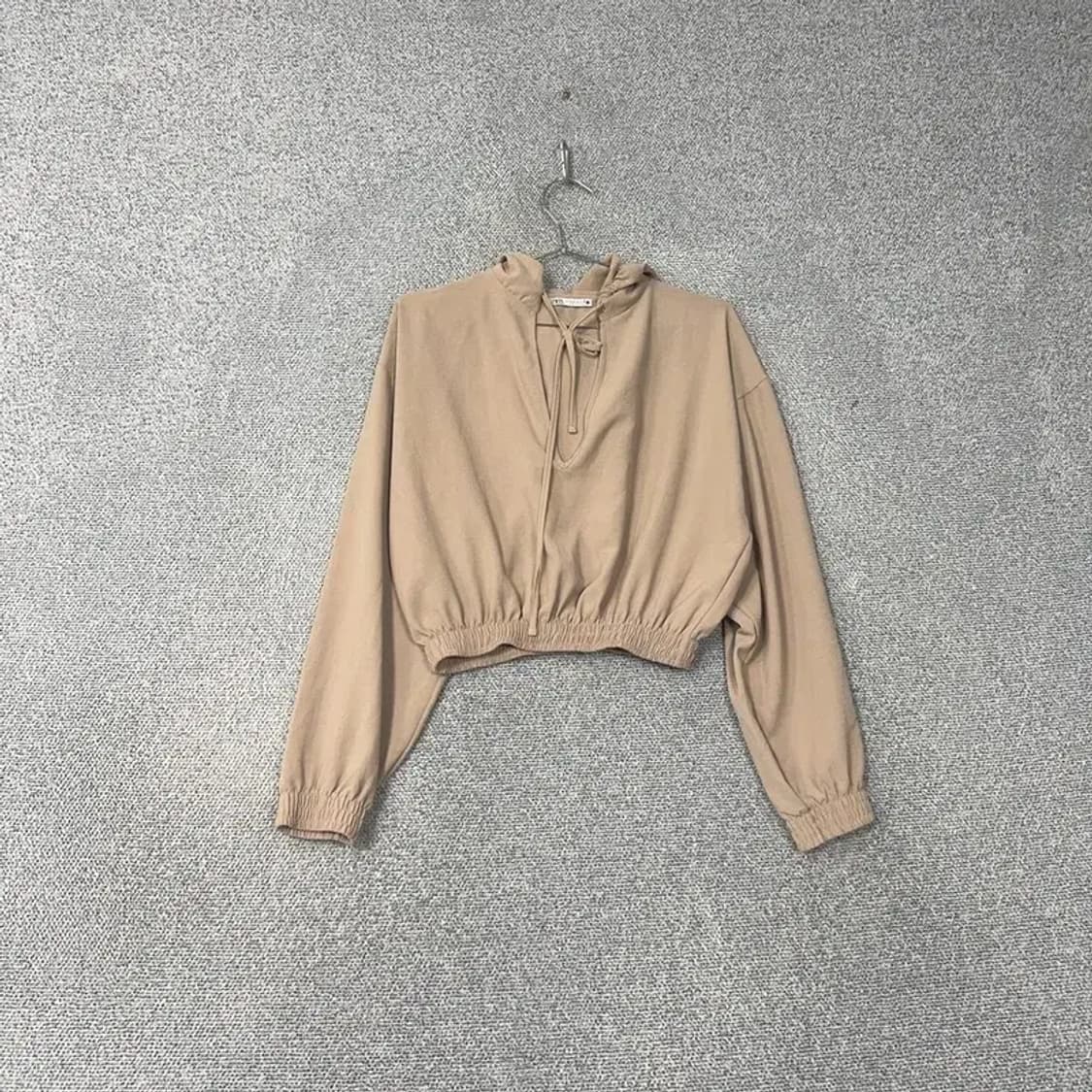 자라 여성 크롭 베이지 후드티 M 상품이미지1