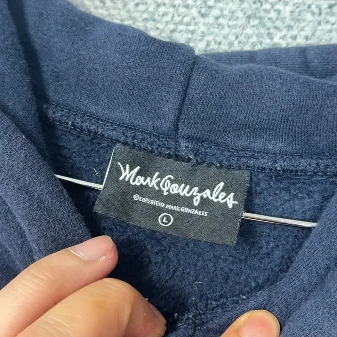 마크곤잘레스 로고 네이비 후드티 L 상품이미지3
