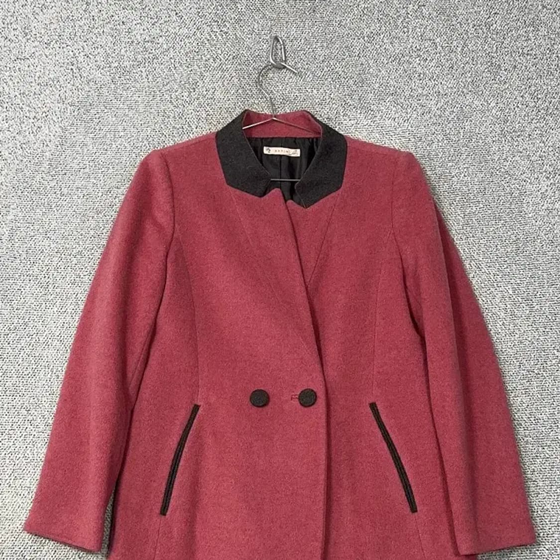 사틴 울 핑크 코트 88-97-165 상품이미지3