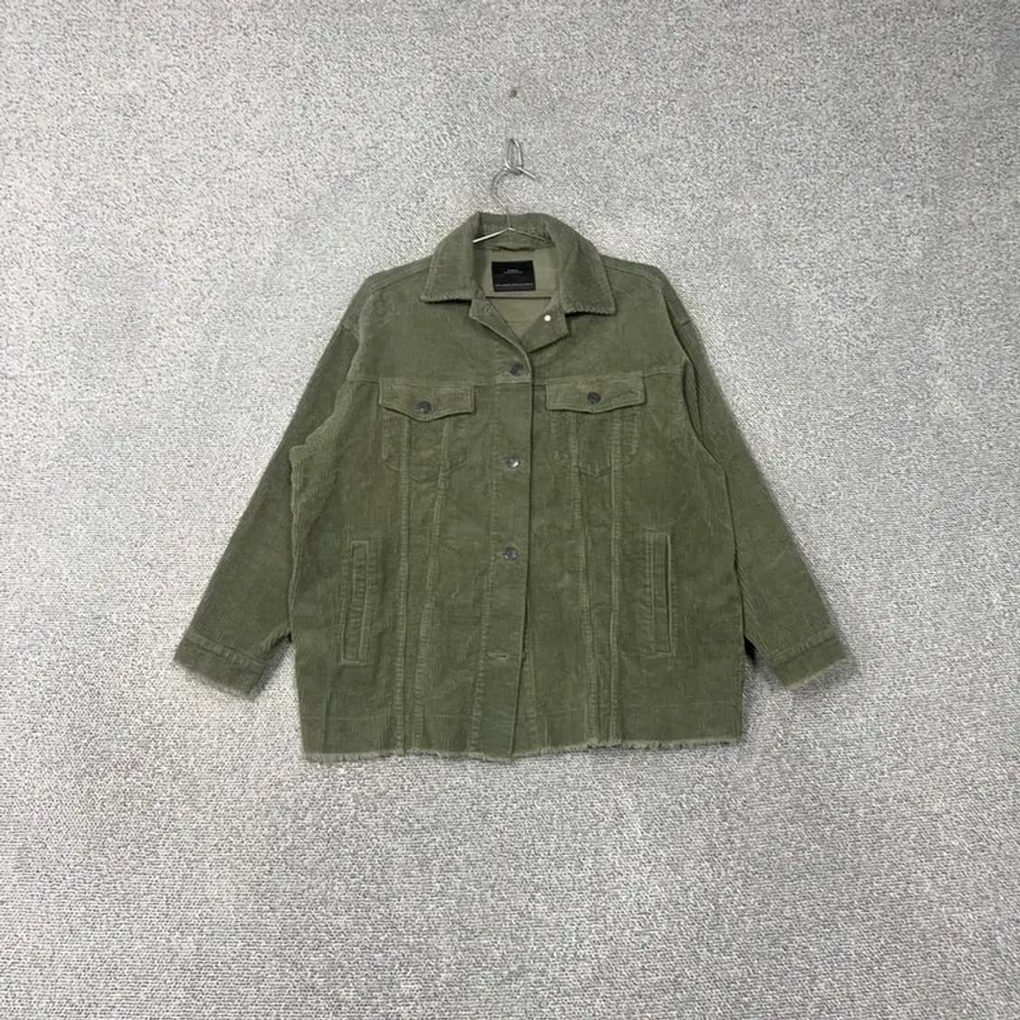 자라 아웃웨어 코듀로이 카키 자켓 XS 상품이미지1