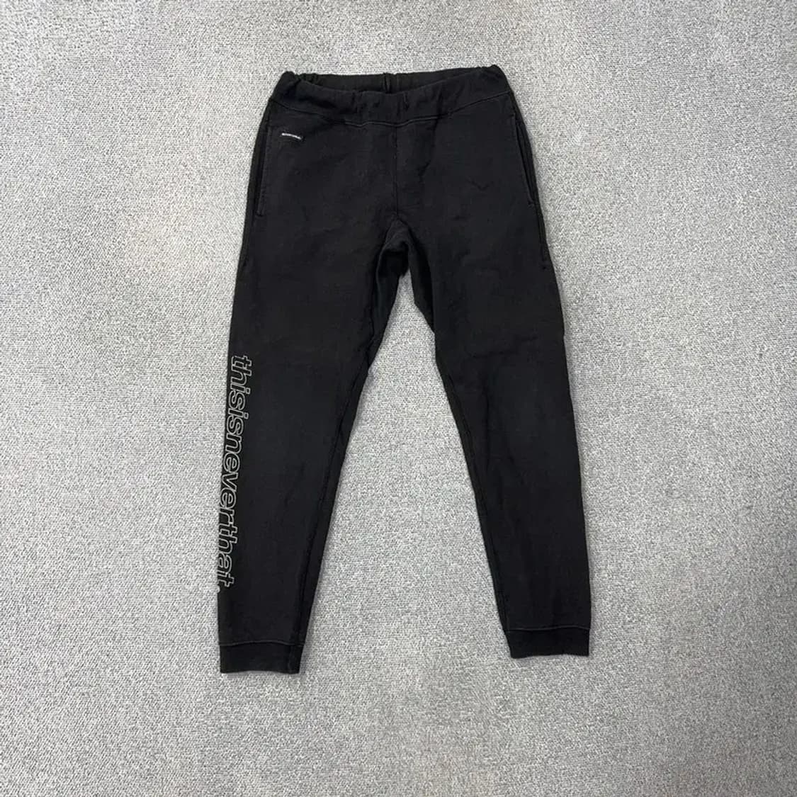 디스이즈네버댓 로고 프린팅 블랙 조거팬츠 M 상품이미지1