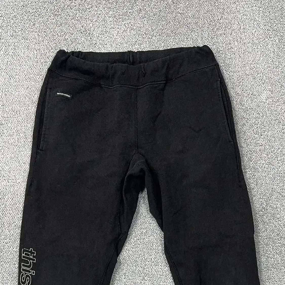 디스이즈네버댓 로고 프린팅 블랙 조거팬츠 M 상품이미지3