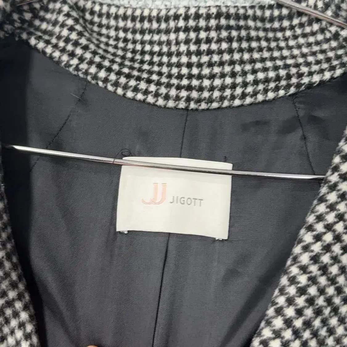 지고트 체크 블랙 자켓 88-90-160 상품이미지5