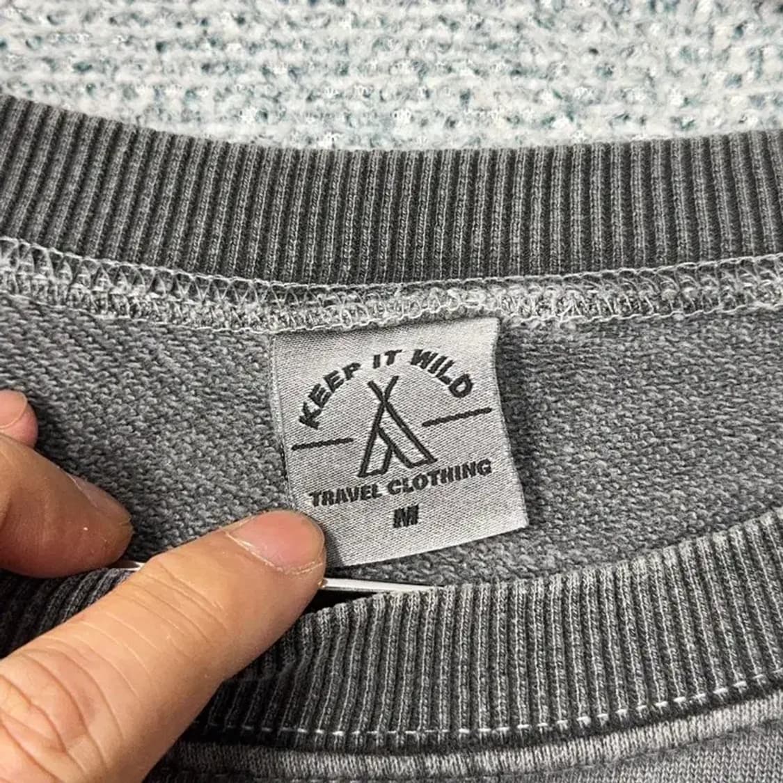 트래블 피그먼트 프린팅 그레이 맨투맨 M 상품이미지4