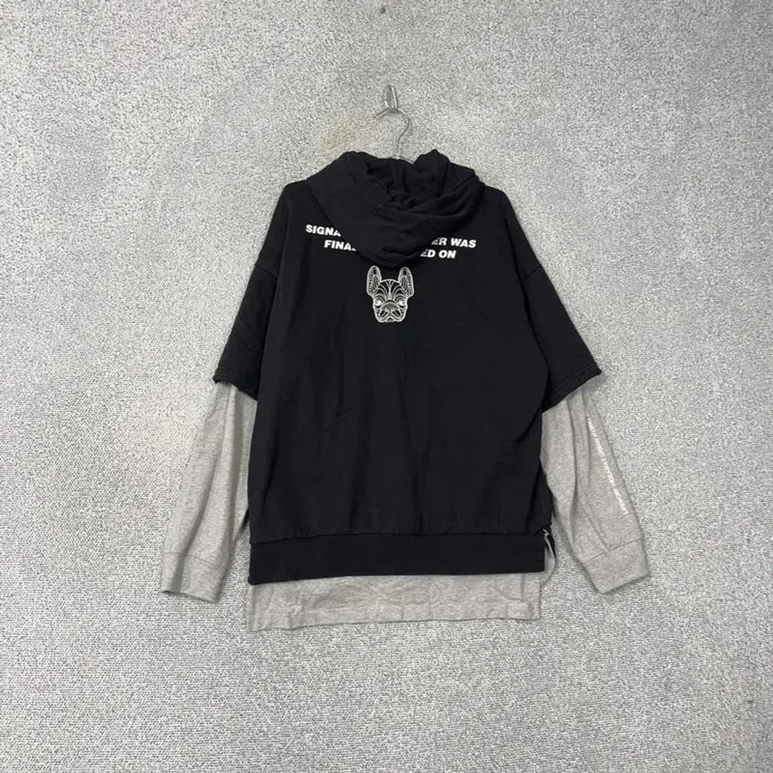 라이프워크 레이어드 블랙 후드티 L 상품이미지2