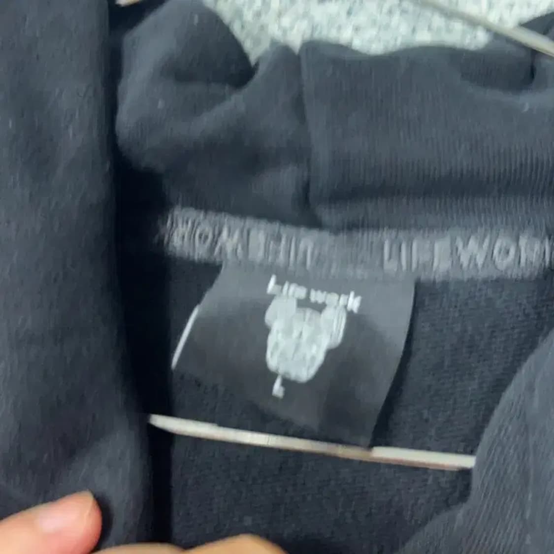 라이프워크 레이어드 블랙 후드티 L 상품이미지3