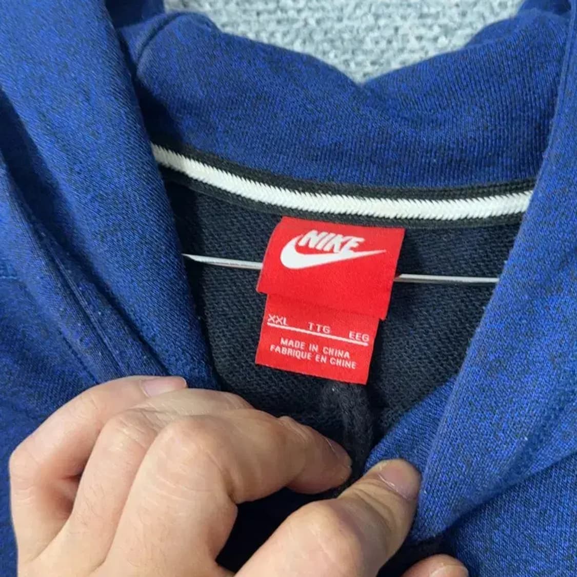 나이키 로고 네이비 후드티 XXL 상품이미지3