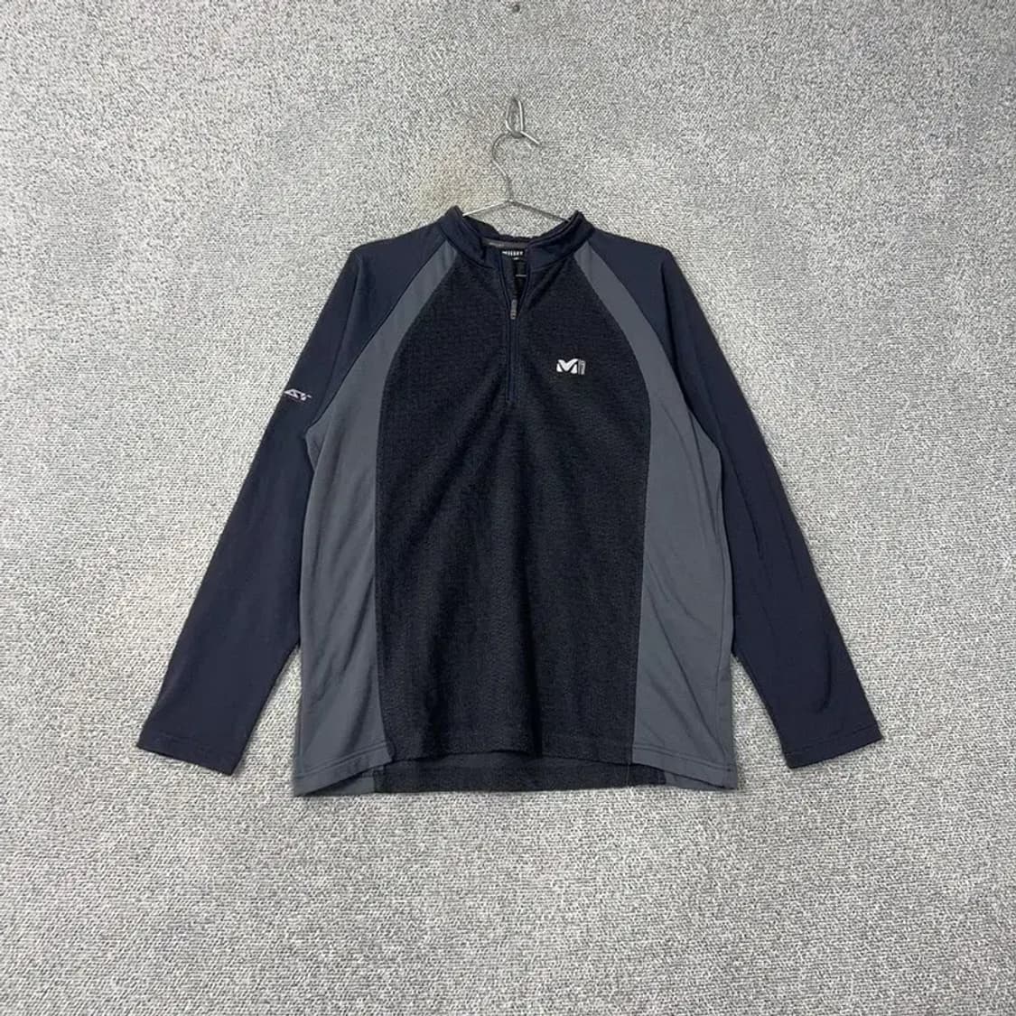 밀레 남성 로고 기능성 등산 운동 반집업 긴팔티 100 상품이미지1