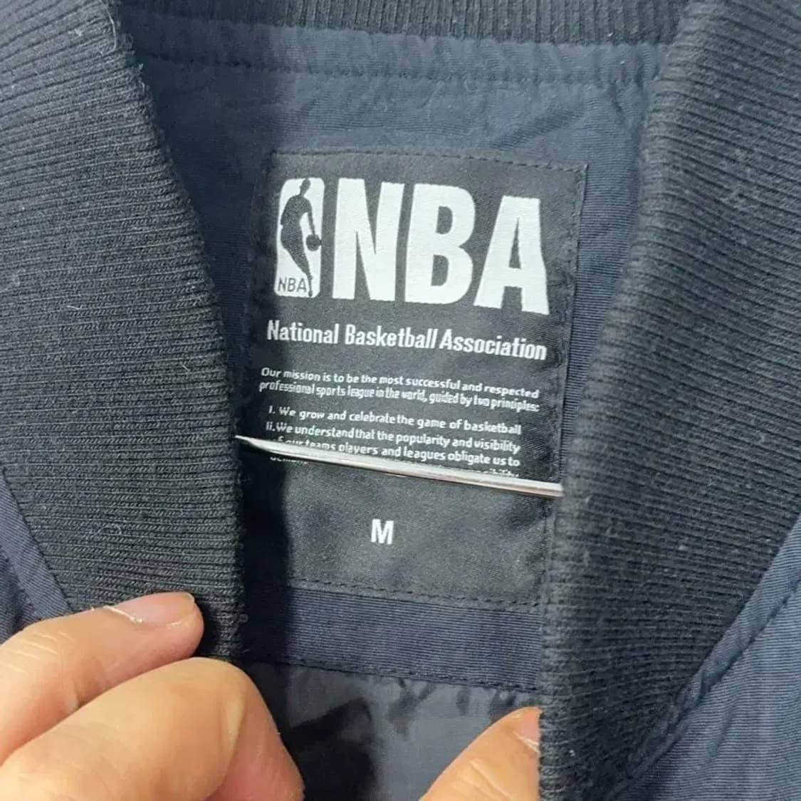 NBA 시카고불스 백로고 폴리 블루종 집업 자켓 M 상품이미지3