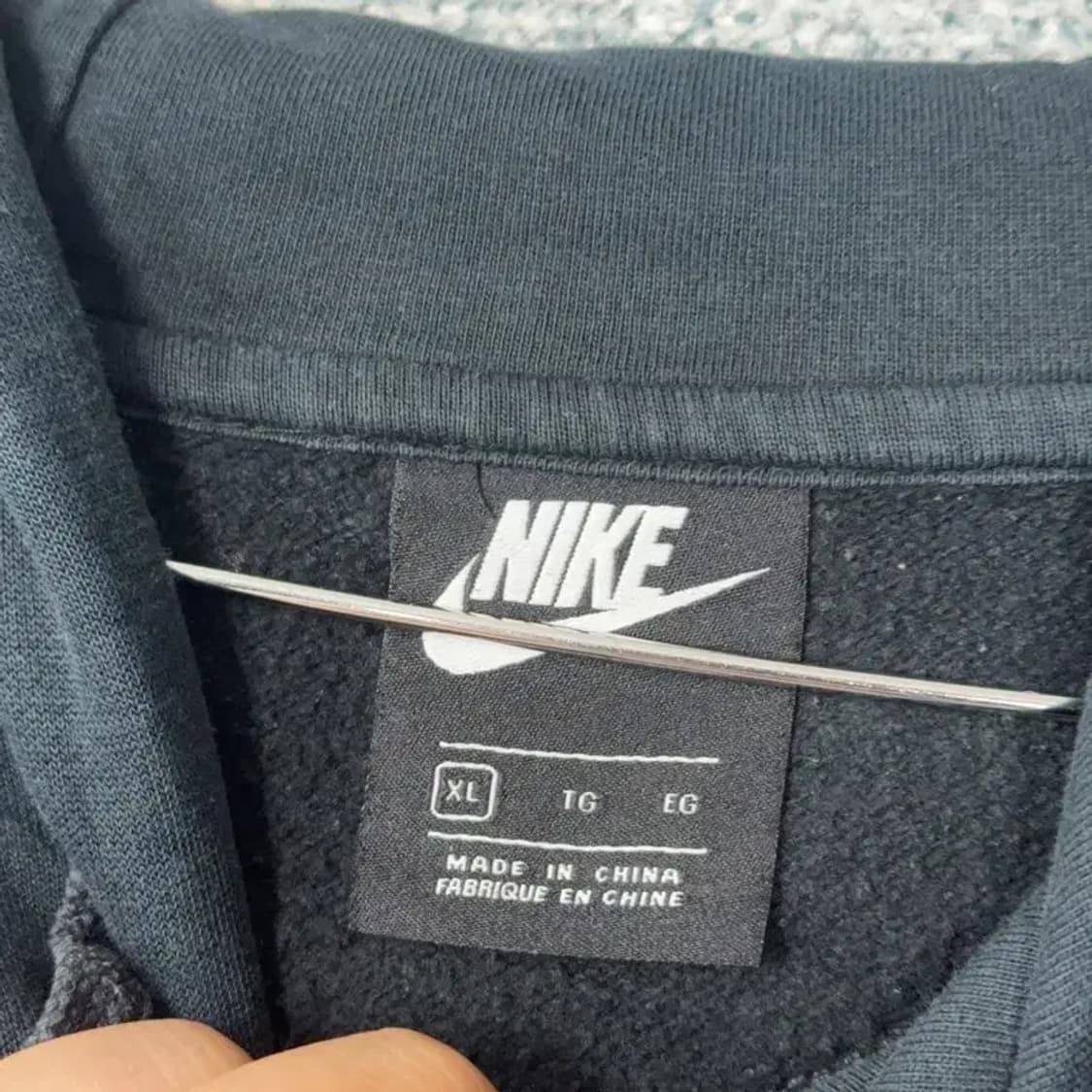 나이키 블랙 로고 스우시 후드티 XL 상품이미지3