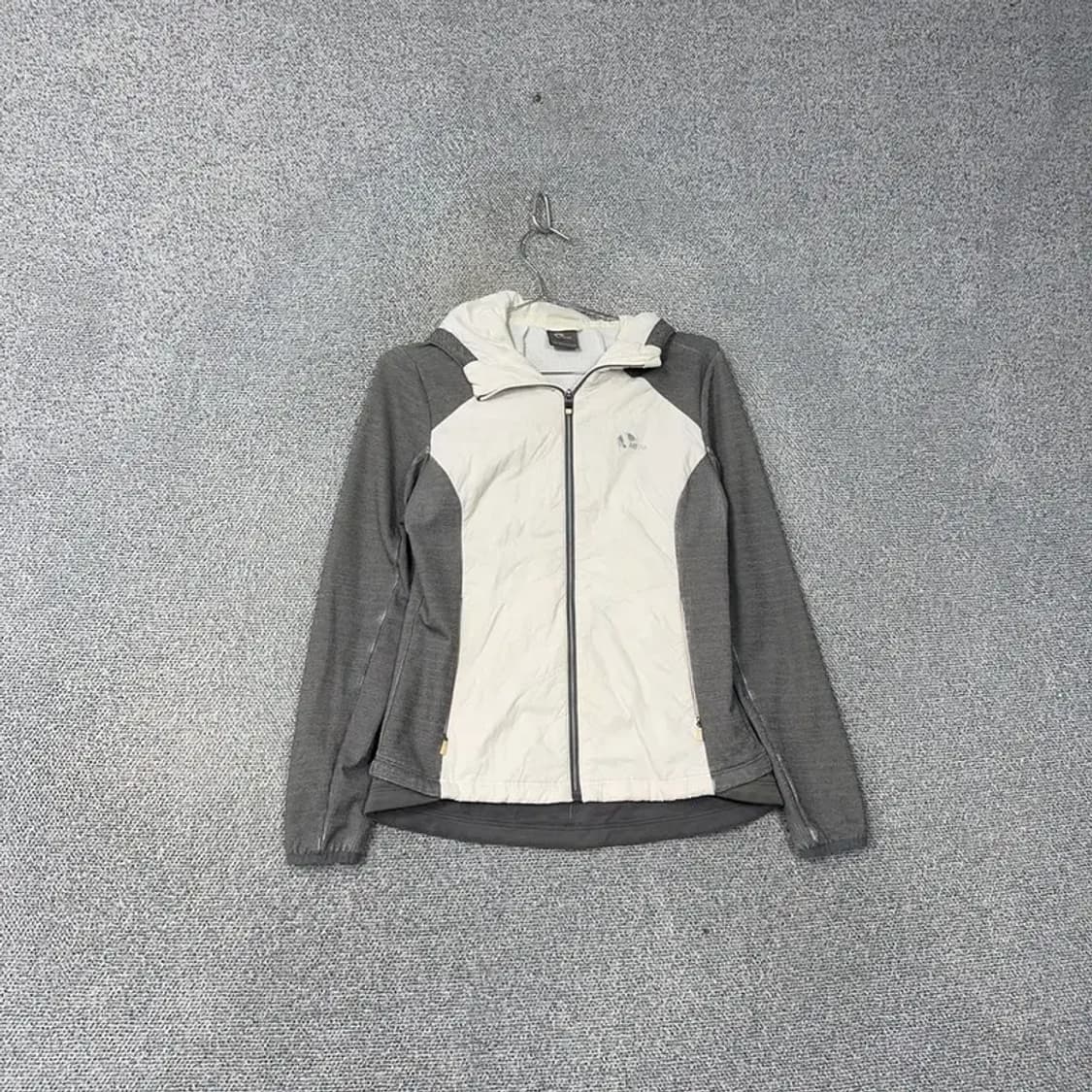 네파 화이트 그레이 투톤 로고 여성 기능성 후드집업 M 상품이미지1