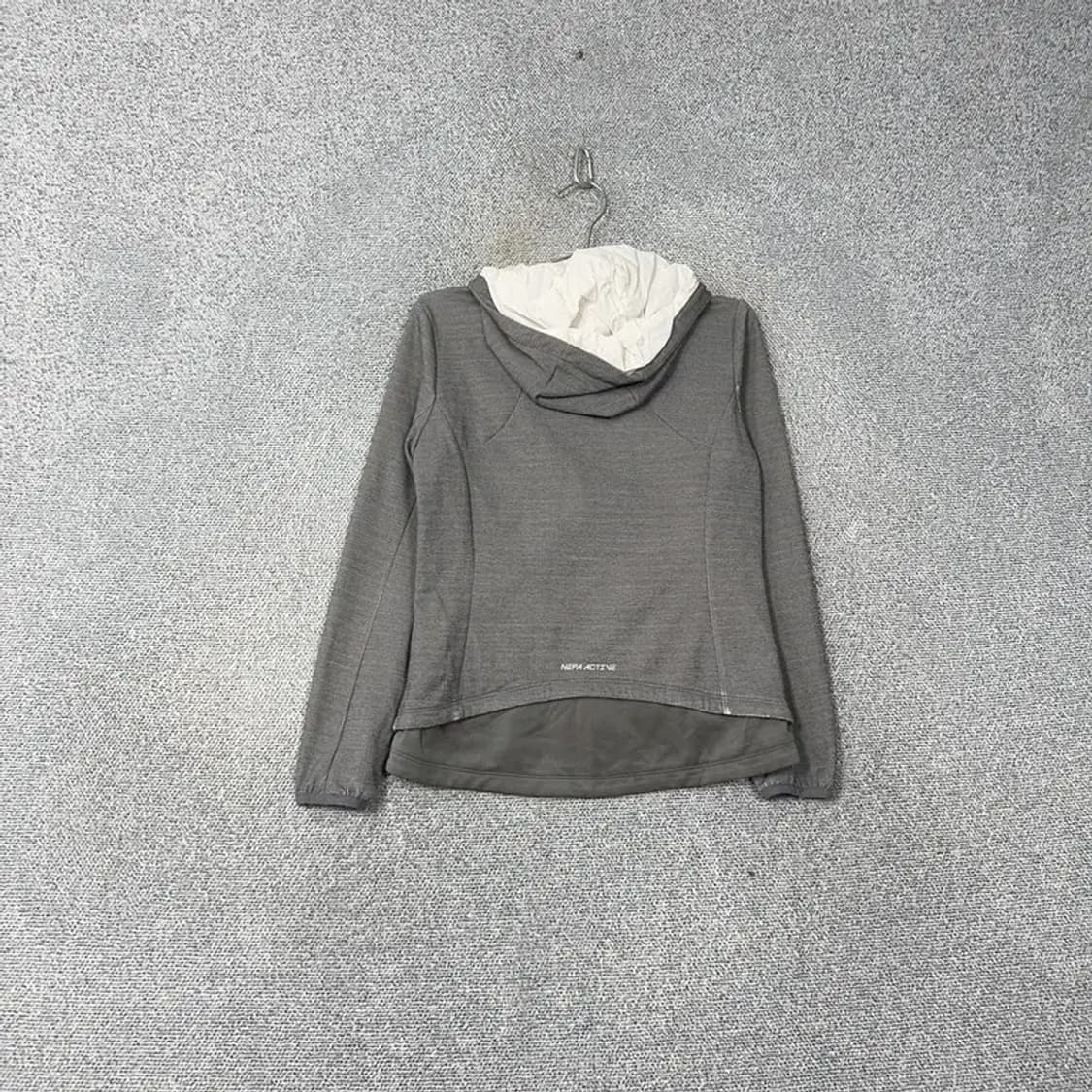 네파 화이트 그레이 투톤 로고 여성 기능성 후드집업 M 상품이미지2
