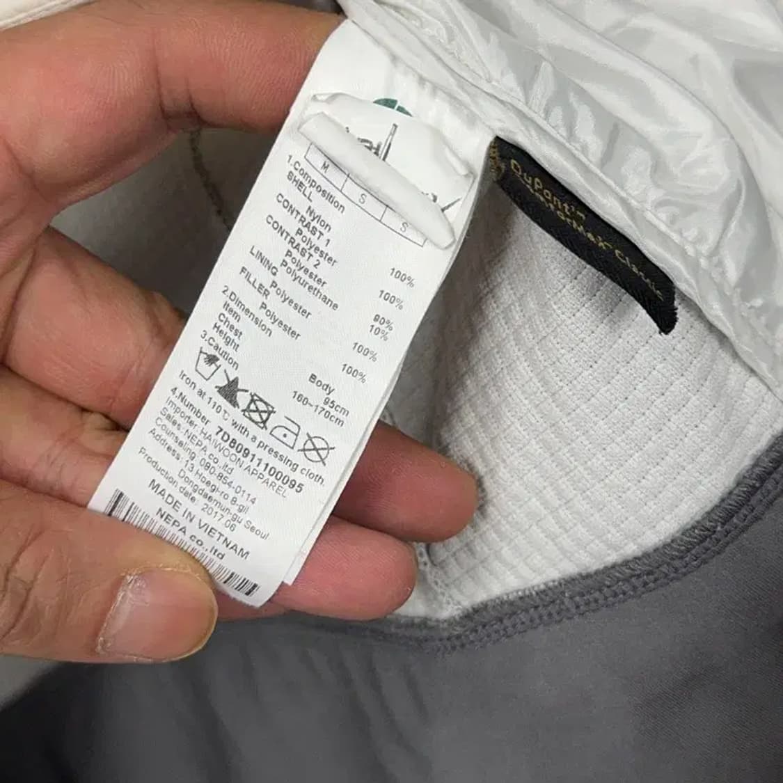 네파 화이트 그레이 투톤 로고 여성 기능성 후드집업 M 상품이미지4