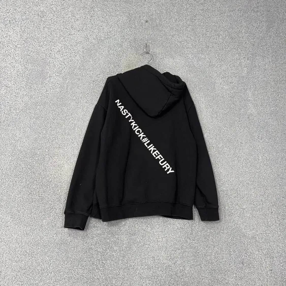 내스티킥 프린팅 로고 블랙 후드티 L 상품이미지2