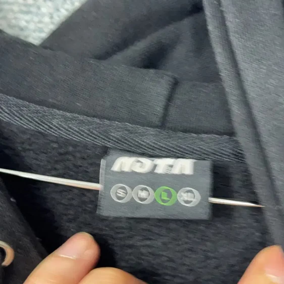 내스티킥 프린팅 로고 블랙 후드티 L 상품이미지3