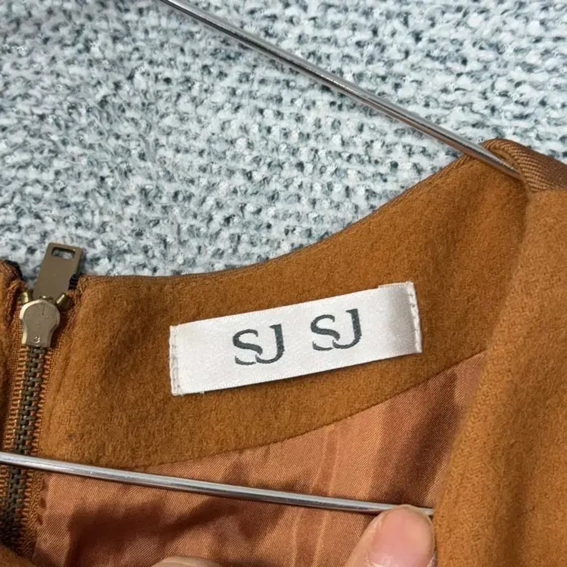 SJSJ 여성 한섬 카멜 톤 클래식 울 원피스 82-94-160 상품이미지5