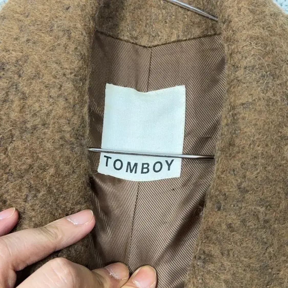 톰보이 여성 클래식 브라운 맥시 코트 F 상품이미지5