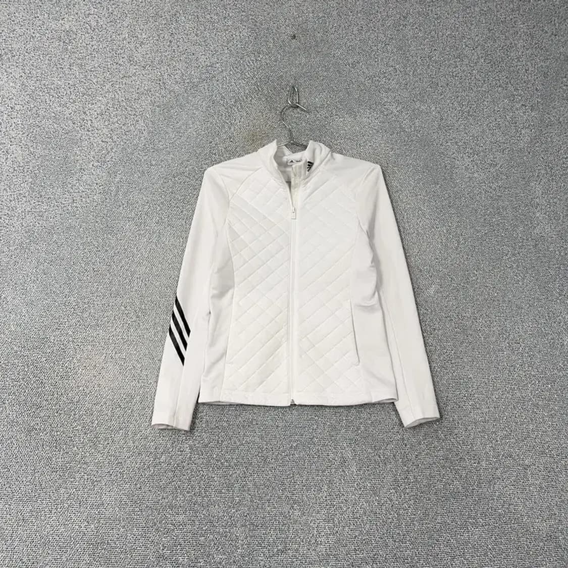 아디다스 완장 로고 퀄팅 화이트 기능성 집업 자켓 S 상품이미지1