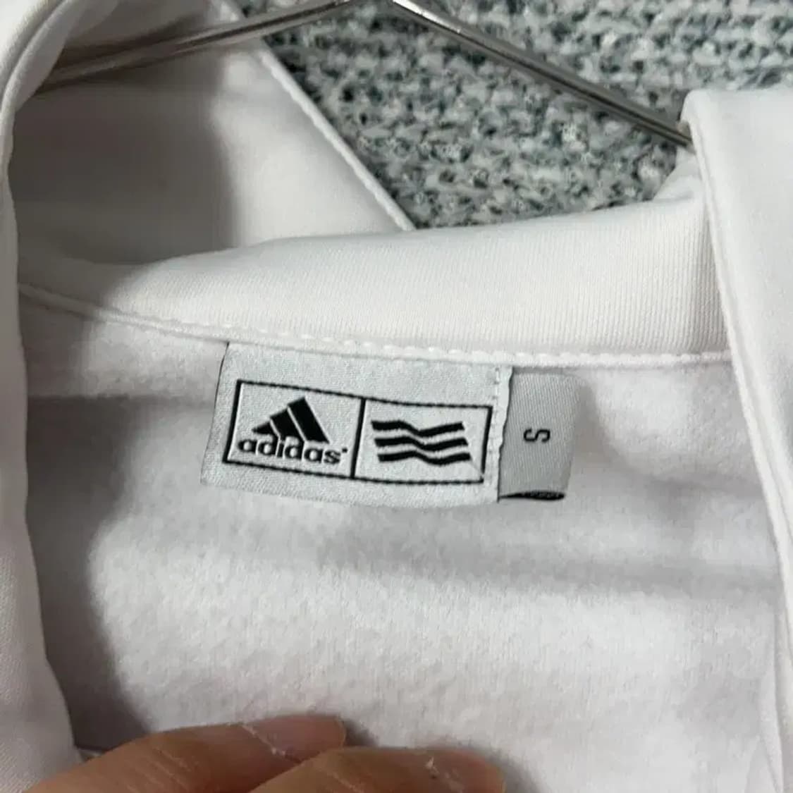아디다스 완장 로고 퀄팅 화이트 기능성 집업 자켓 S 상품이미지3