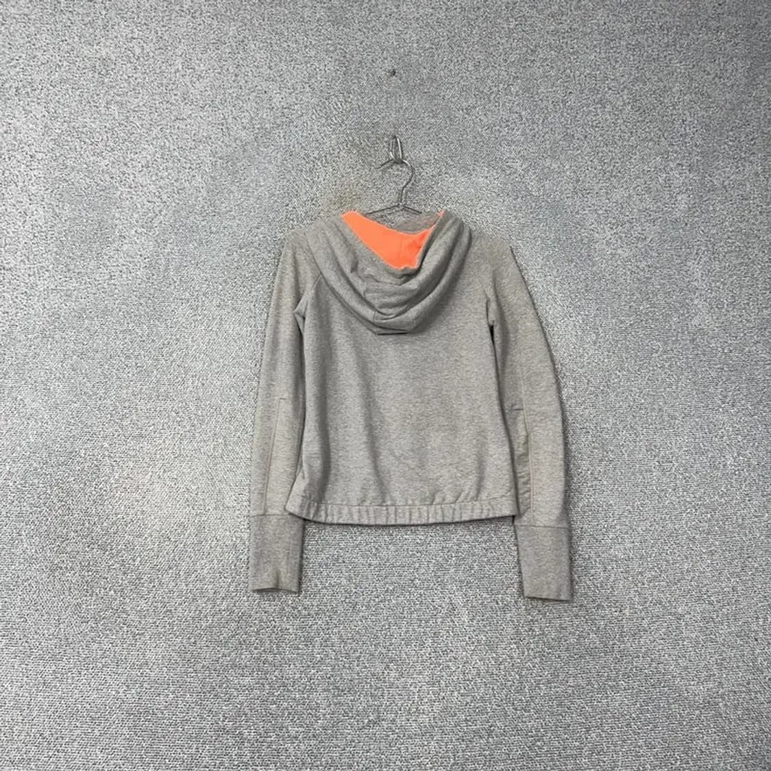 데상트 오렌지 포인트 여성 라이트 그레이 후드집업 S 상품이미지2